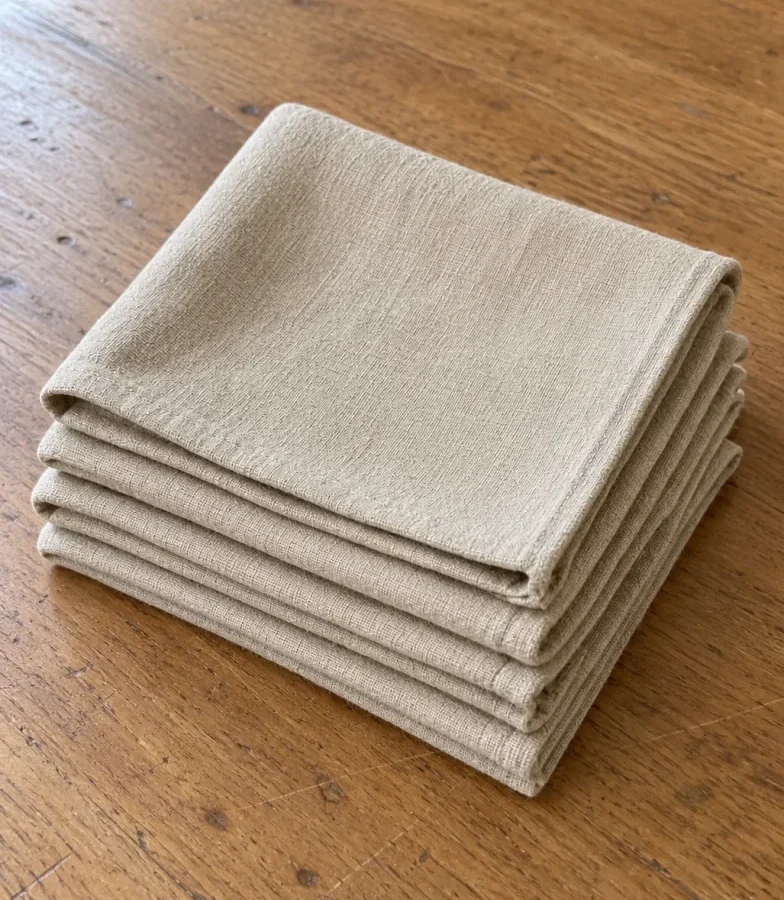 Linen handkerchiefs, set of four