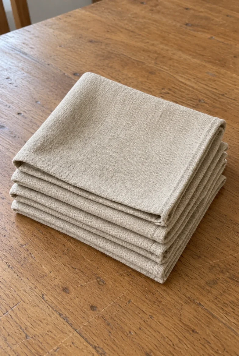 Linen handkerchiefs, set of four