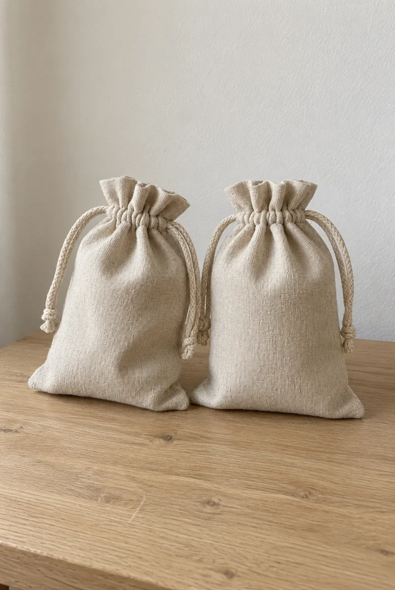 Linen storage bags, pair