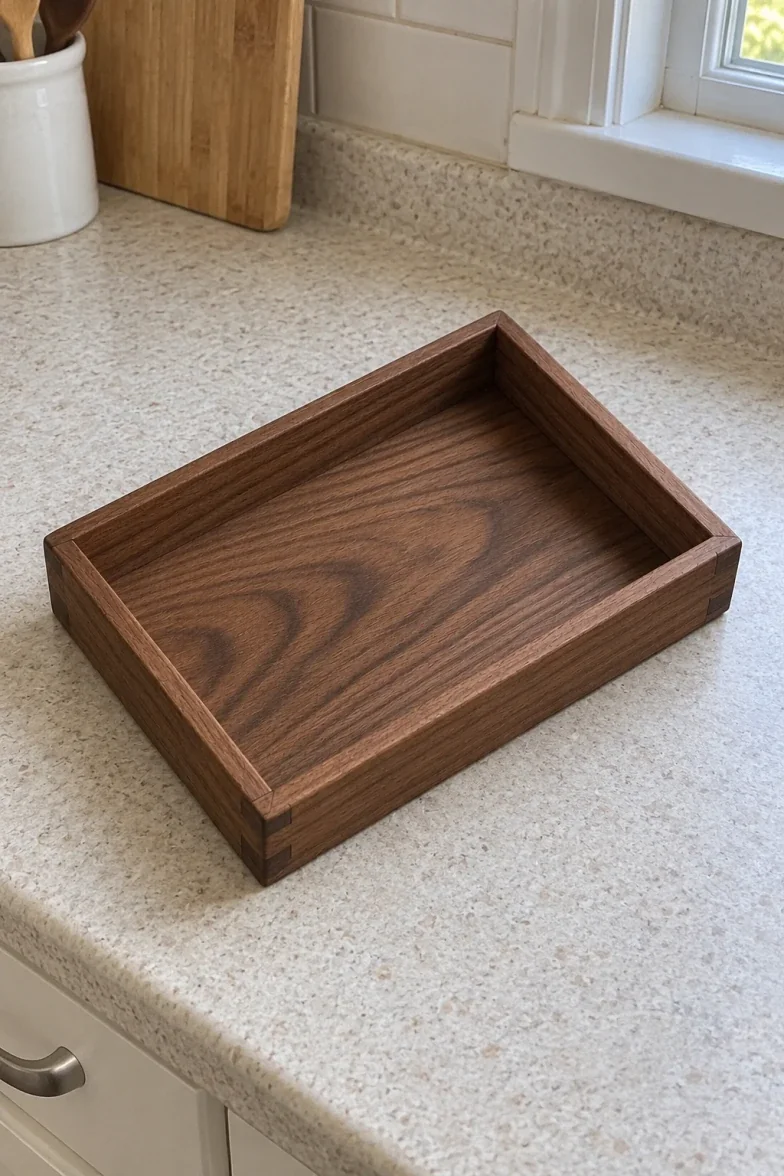 Walnut serving tray