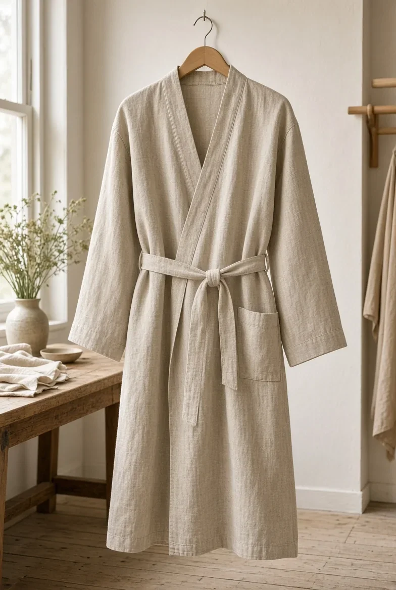 Linen house robe