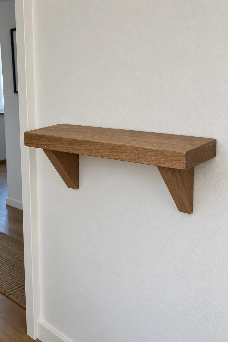 Oak wall shelf