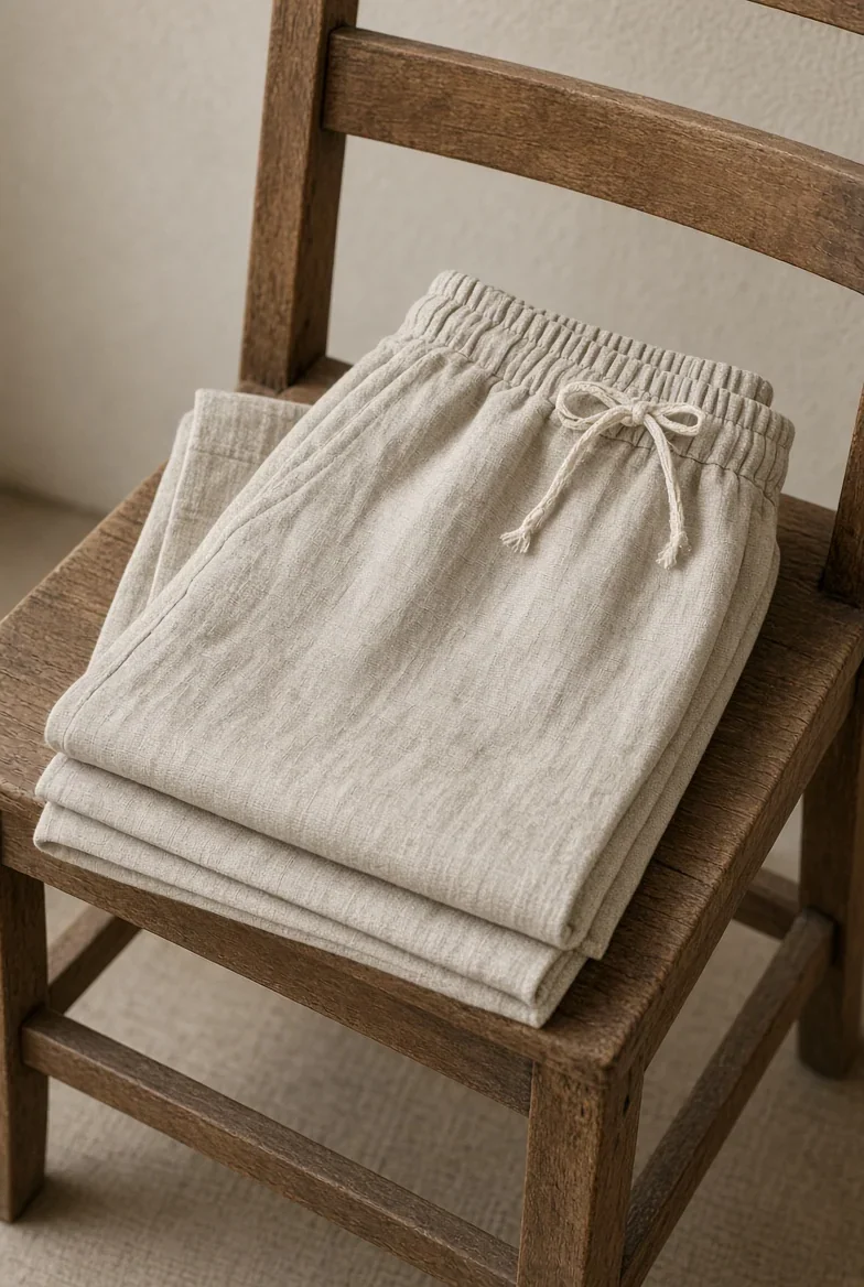 Linen pyjama trousers