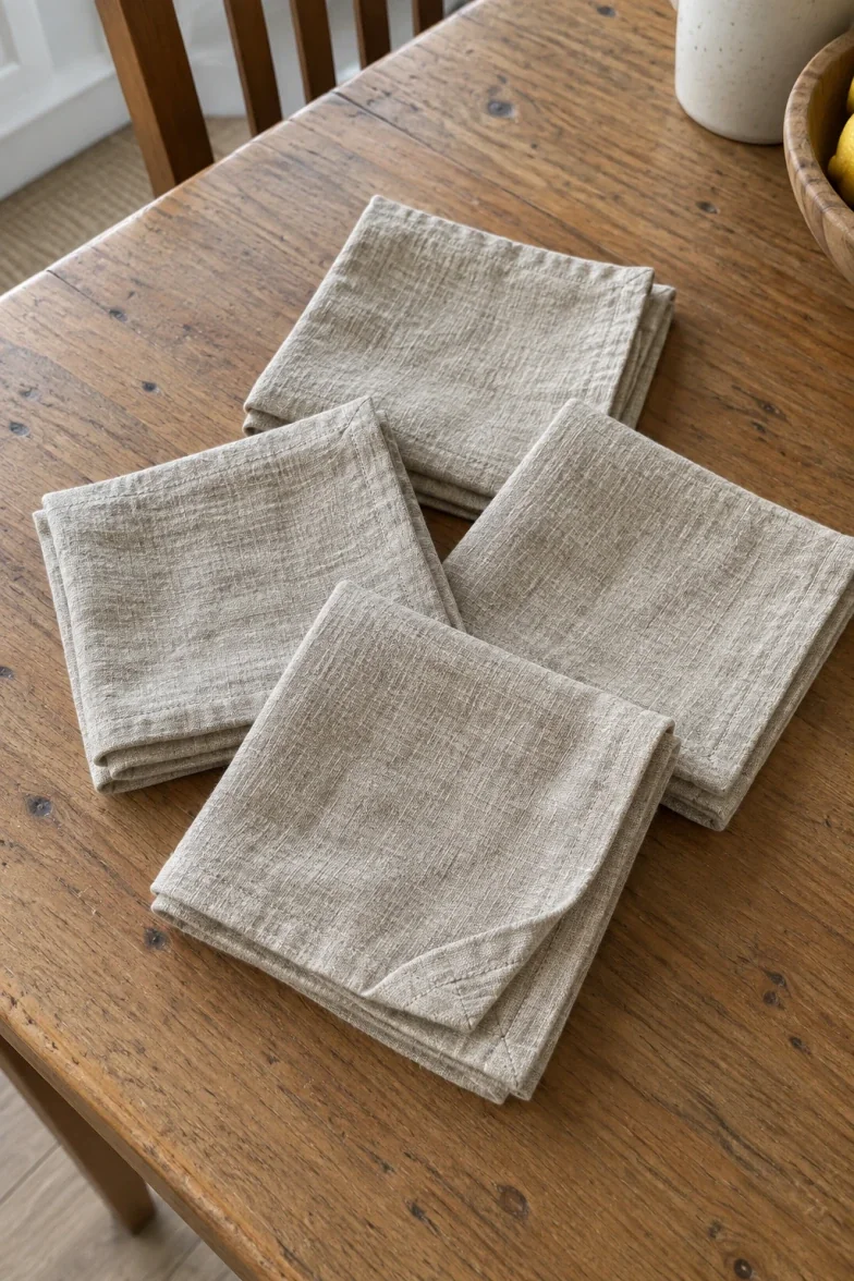 Linen napkins, set of four