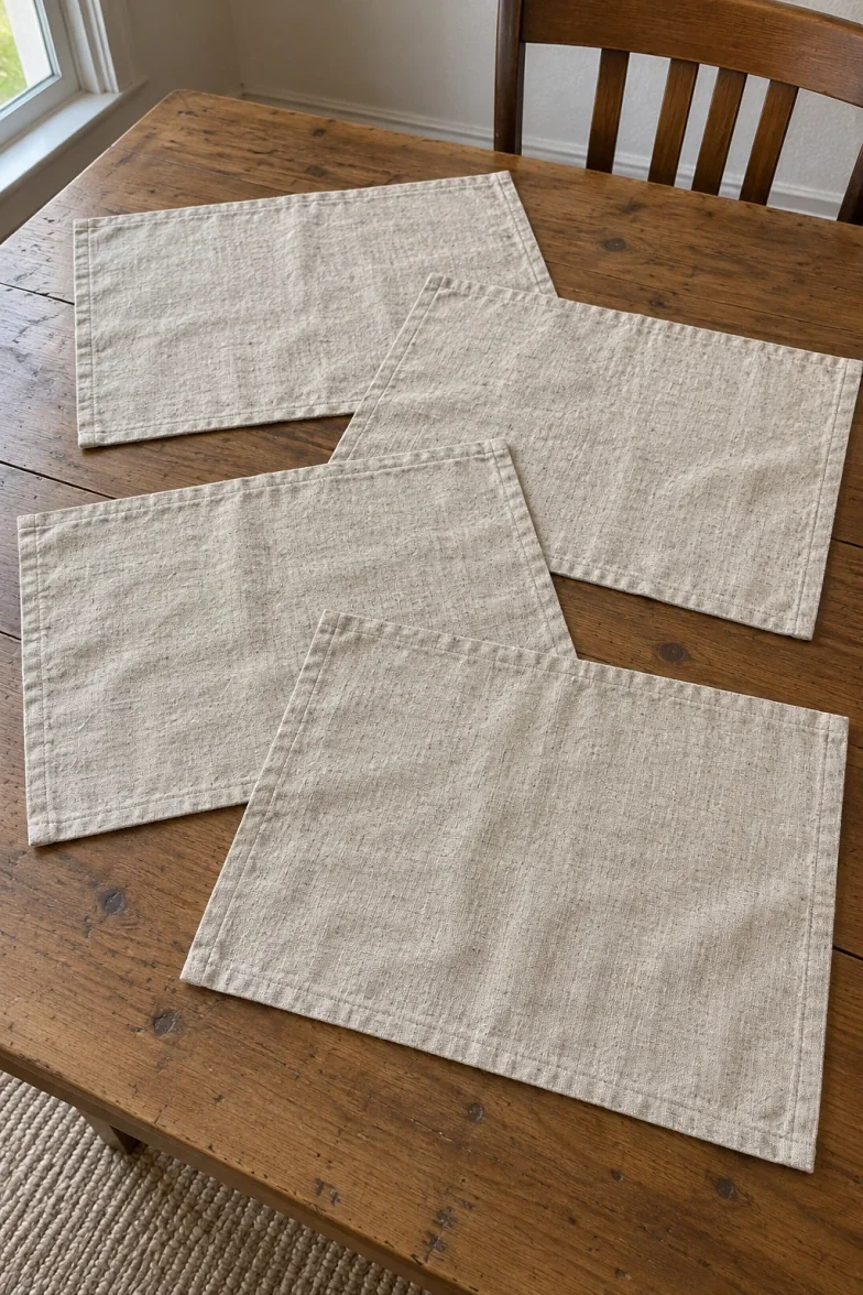 Linen placemats, set of four