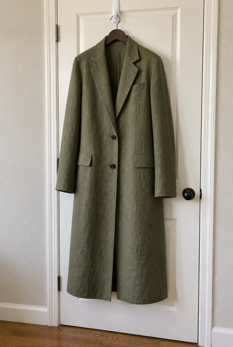 Long linen coat