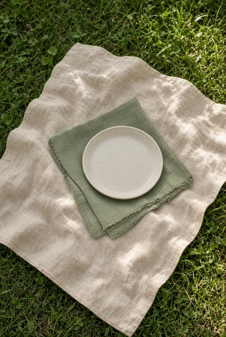 Linen picnic cloth